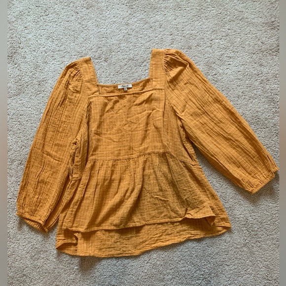 Madewell Mustard Blouse - Picture 2 of 11
